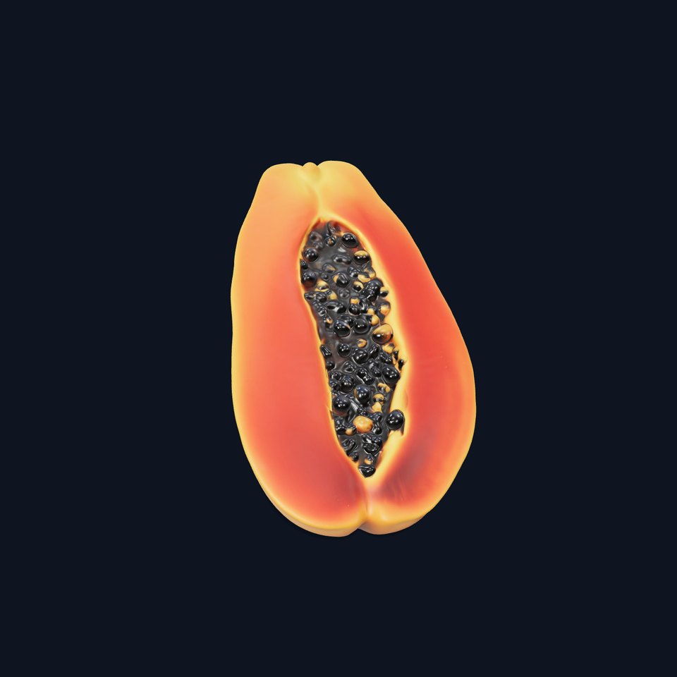 Vibrant Papaya Slice model pack